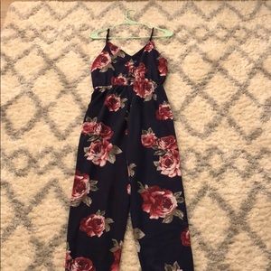 Forever 21 Floral Jumpsuit